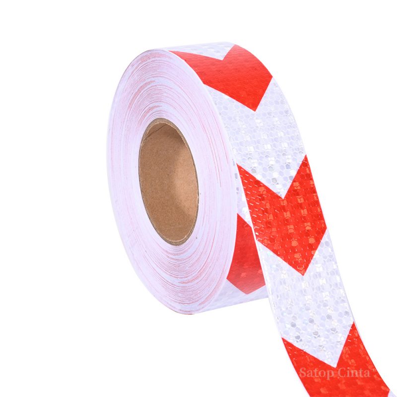 White-Red arrow reflective tape for car