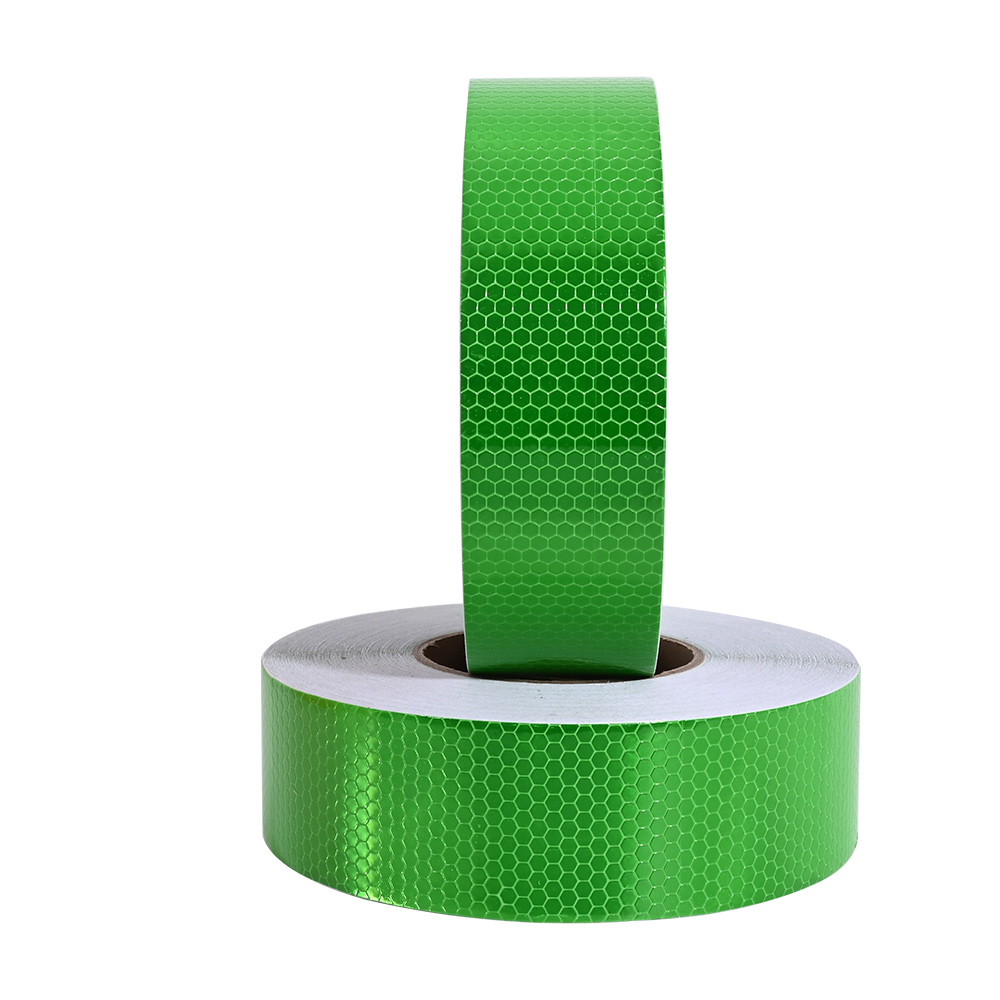 Green reflective tape bicycle