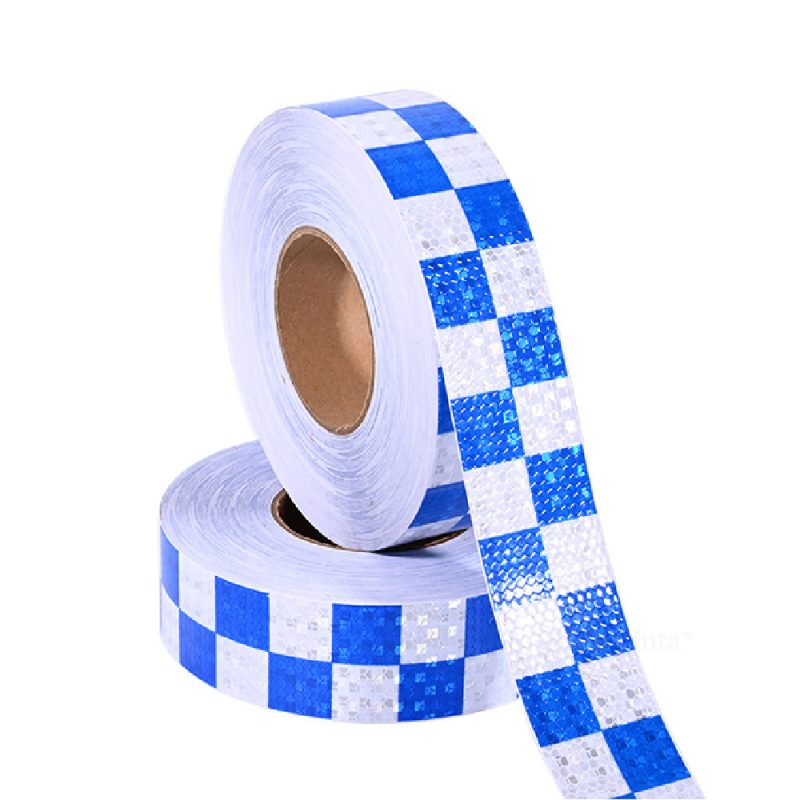 White-Blue Grid Reflective tapes