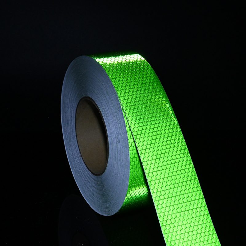 Green reflective safety tape