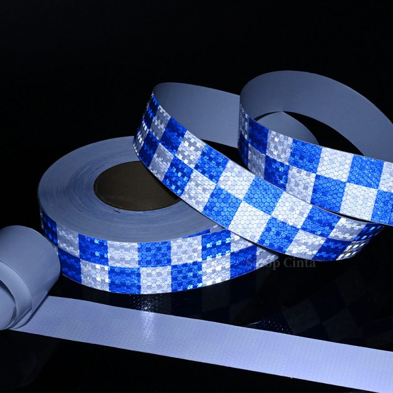 Checkered tapes in the night