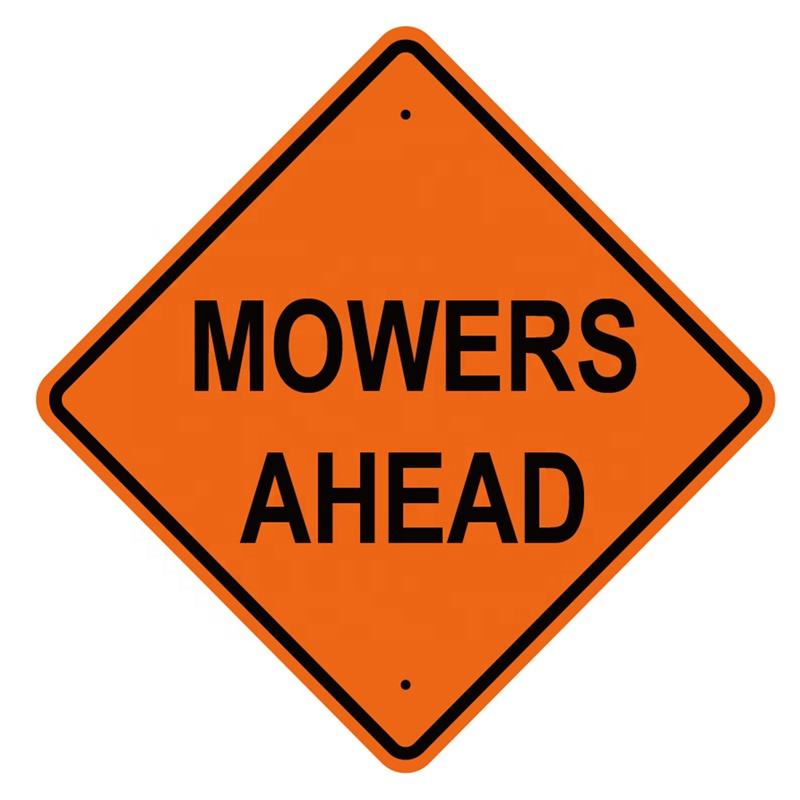 Mowers Ahead Reflective Signs