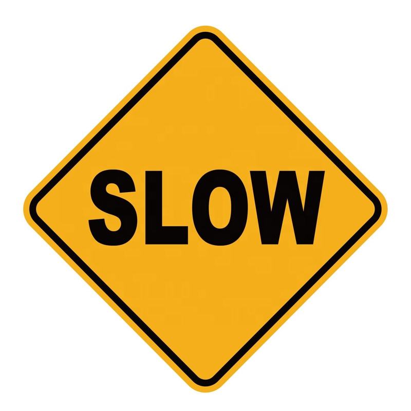 Slow Reflective Traffice Plate