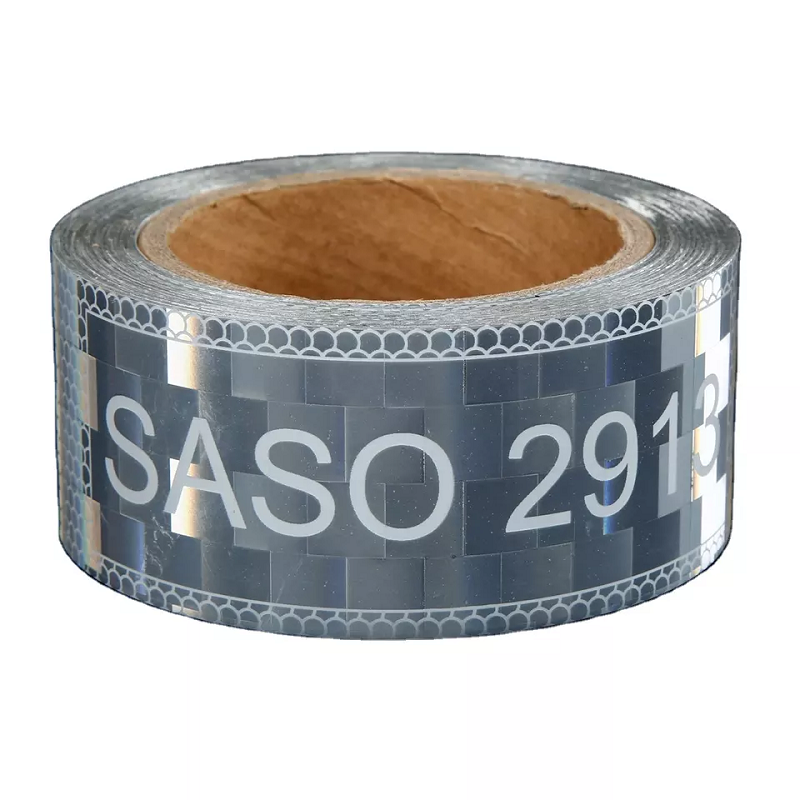 White SASO 2913 Reflective Sticker