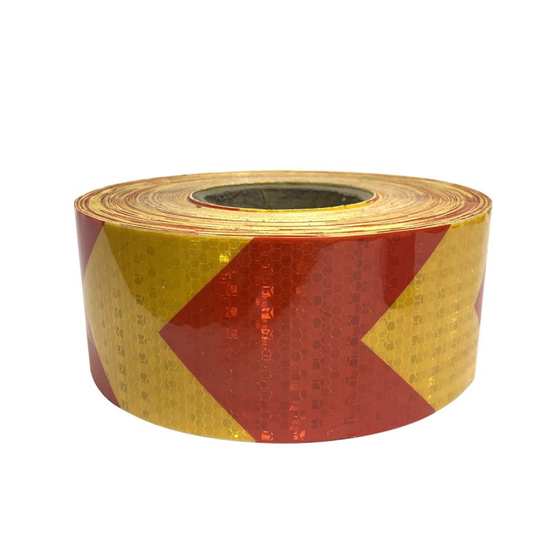 Yellow-Red Arrow PET reflective tape